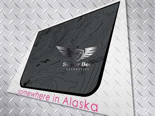 Blackout Topographische Karte Vinyl Motorhaubenaufkleber für Jeep Wrangler und Gladiator