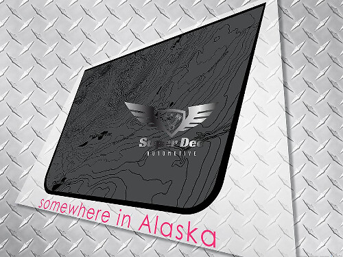Blackout Topographische Karte Vinyl Motorhaubenaufkleber für Jeep Wrangler und Gladiator