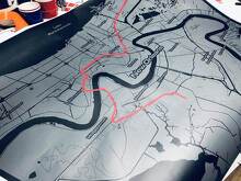 Blackout Topographische Karte Vinyl Motorhaubenaufkleber für Jeep Wrangler und Gladiator_3