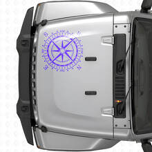 Kompass-Motorhauben-Vinyl-Aufkleber (passend für Jeep WRANGLER Rubicon)
_2
