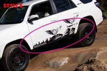 Berge Landschaft Seiten-Vinylaufkleber für Toyota 4Runner 2009-2024_4