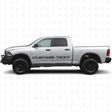 Benutzerdefinierter Text Seiten- und Heckklappen-Vinylaufkleber für Dodge Ram Power Wagon_4