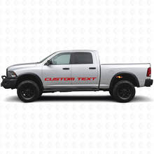 Benutzerdefinierter Text Seiten- und Heckklappen-Vinylaufkleber für Dodge Ram Power Wagon_6