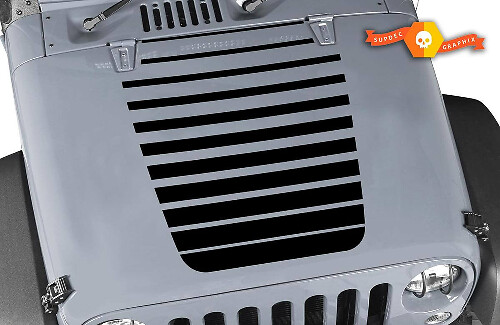 Strobe-Stil Motorhauben-Streifen Vinyl-Aufkleber für Jeep Wrangler