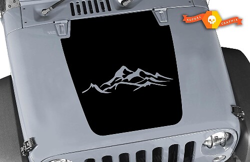 Blackout-Stil Berg-Motorhaubenaufkleber für Jeep Wrangler