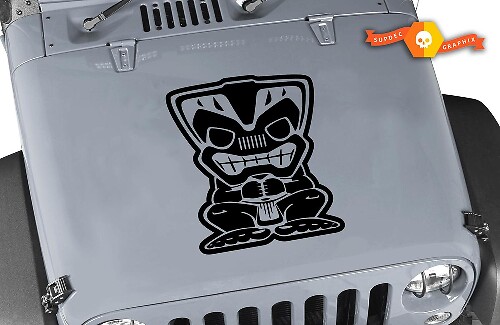 Tiki Bob Islander Hauben-Vinylaufkleber für Jeep Wrangler