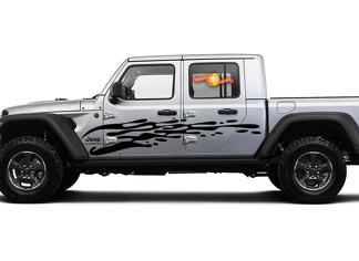 Jeep Gladiator Side JT Extra Large Side Drip Style Vinyl-Aufkleber Grafik-Kit für 2018–2021
