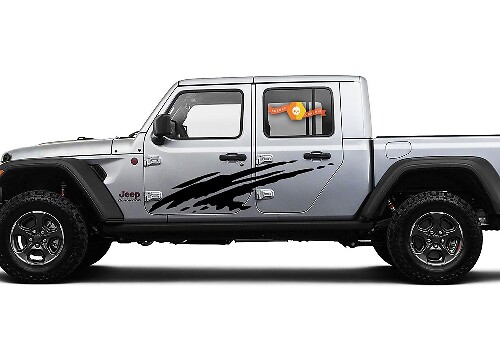 Extralarges Side-Splash-Stil Vinyl-Aufkleber Grafik-Kit 2 für Jeep Gladiator JT