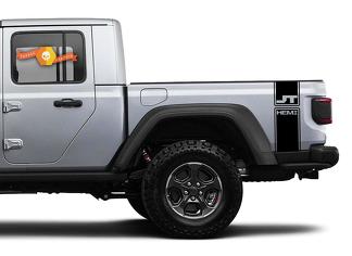 Jeep Gladiator 2 Side JT Bright White 6.4 Hemi Decal Factory Style Body Vinyl Graphic Stripes Kit 2018–2021
