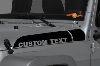 Paar Jeep Wrangler Gladiator JT JL JLU Rubicon Hood Custom Text Spear Vinyl Decal Graphic Kit für 2018-2021

