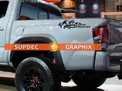 TRD Offroad Mountains Style Seitenwand Vinyl-Aufkleber für Toyota Tundra