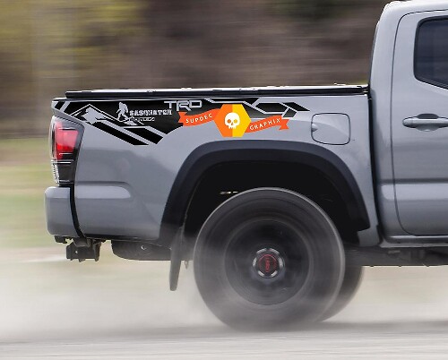 TRD Style Sasquatch Hintere Seiten Vinylaufkleber für Toyota Tacoma 2016-2020