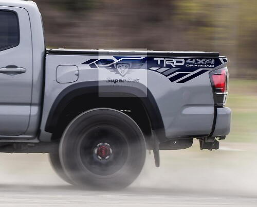 TRD 4x4 PRO Sport Off Road Bed Side Grey Version Shadows Vinyl Aufkleber Aufkleber passend für Tacoma 2013-2020 oder Tundra 13-220 passend für TRD
