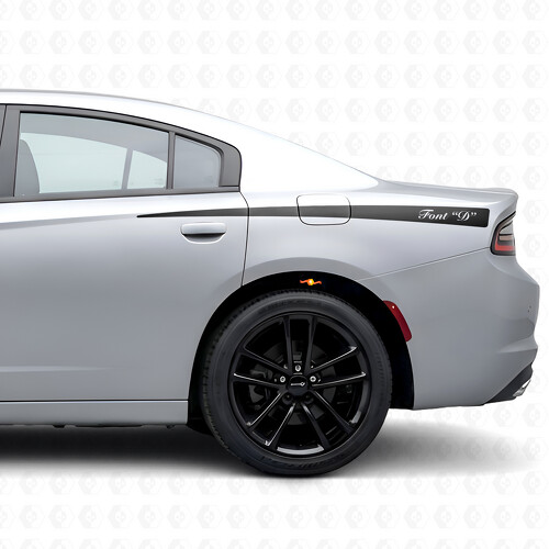 Custom Streifen Seitenwand Vinyl Aufkleber Sticker für Dodge Charger 2015-2026