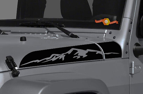 Mountain Range Hauben-Vinylaufkleber-Set für Jeep Wrangler & Gladiator