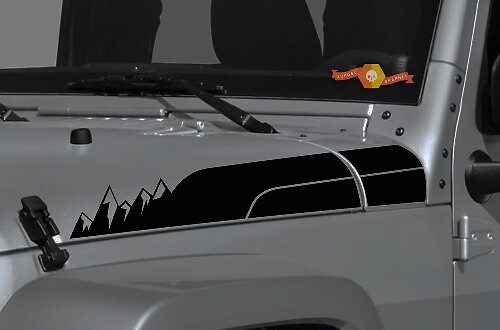 Neuer Jeep Wrangler Gladiator JT JL JLU Rubicon Hood Forest Mountain Range Vinyl Aufkleber Aufkleber Grafikset für 2018 2021
