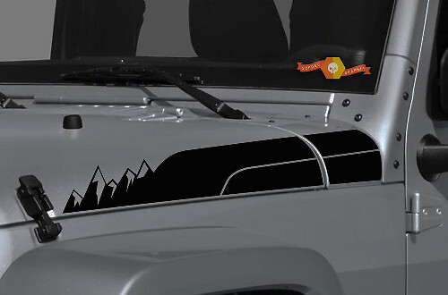 Mountain Hauben-Vinylaufkleber für Jeep Wrangler Gladiator Rubicon JT JL JLU