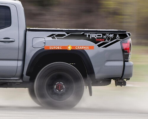 TRD 4x4 Off Road Palmen Seitenwand Vinyl-Aufkleber für Toyota Tacoma 2013-2020