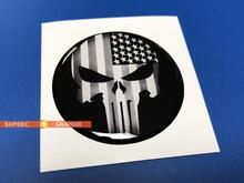 USA Punisher Tankdeckel-Einsatz-Emblem, gewölbter Aufkleber für Dodge Challenger
 3