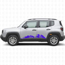 Mountains Schweller Vinyl Aufkleber Set für Jeep Renegade_2