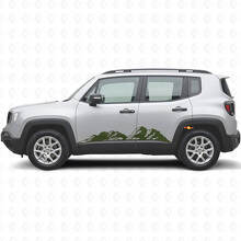 Mountains Schweller Vinyl Aufkleber Set für Jeep Renegade_3