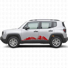 Mountains Schweller Vinyl Aufkleber Set für Jeep Renegade_4