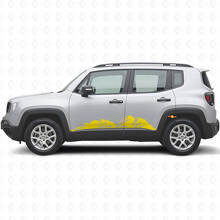 Mountains Schweller Vinyl Aufkleber Set für Jeep Renegade_6