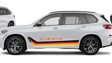 Vinylstreifen in M-Farben für BMW X5 M50 G05. Monochromer Stil und Deutsch nach Ihrer Wahl
 2