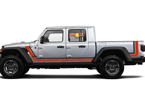 Seitstreifen im Scrambler -Stil für Jeep Gladiator
