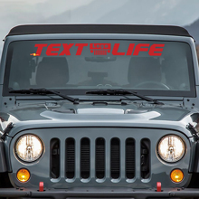 Custom Text Life Windshield Banner Vinyl Aufkleber Decal für Jeep Wrangler 2