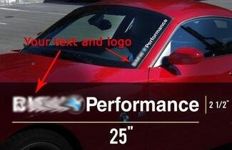 Ihr Text und Logo BMW Performance M3 M5 E34 E36 E39 E46 E60 E70 E90 Windschutzscheiben-Aufkleber-Logo 25