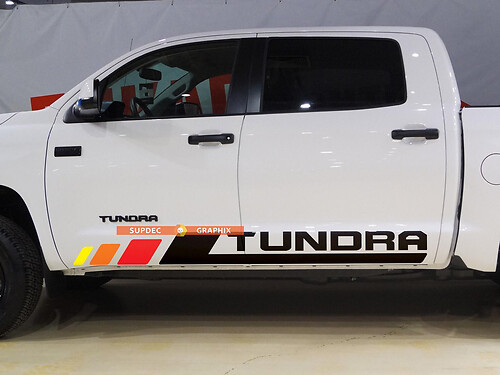 Tundra Vintage Bed Stripes Vinyl-Aufkleber-Aufkleber-Kit für Toyota Tundra Rocker Panel Step Style 2

