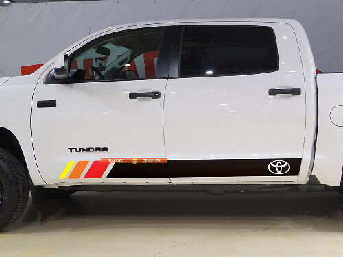 Tundra Vintage Bed Stripes Vinyl-Aufkleber-Aufkleber-Kit für Toyota Tundra Rocker Panel Line
