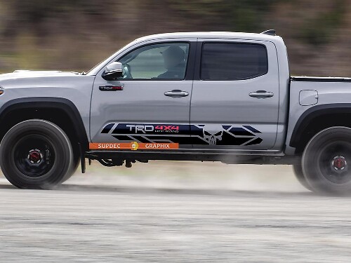 TRD 4x4 Punisher Rocker Panel Vinylaufkleber für Toyota Tacoma 2016-2019