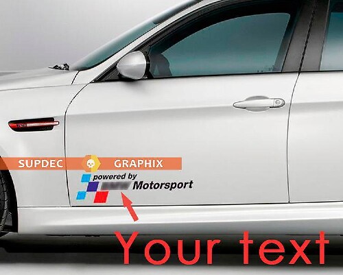 2 powered by Text Motorsport Vinyl-Aufkleber für BMW M3 M5 M6 E36 E46 E92 E60 F10 F15 F16 F30 G05 G20
