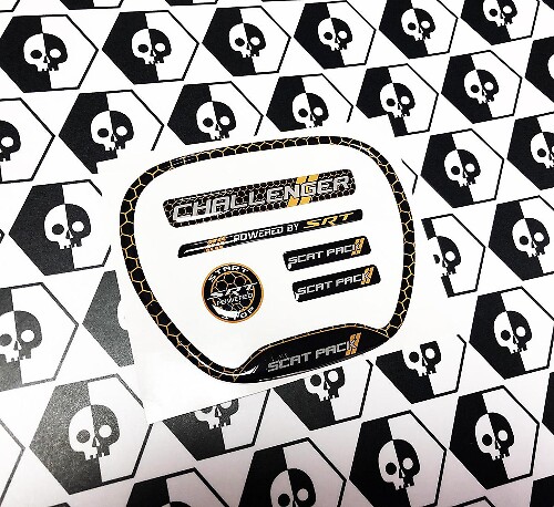 Honeycomb Scat Pack Style Innenraum gewölbtes Aufkleber-Set für Dodge Challenger 2015+