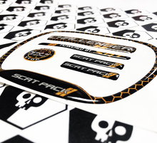 Honeycomb Scat Pack Style Innenraum gewölbtes Aufkleber-Set für Dodge Challenger 2015+_2