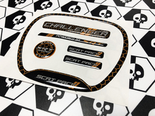 Honeycomb Scat Pack Style Innenraum gewölbtes Aufkleber-Set für Dodge Challenger 2015+_3