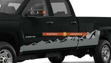Chevrolet Silverado Seitentür Rocker Panel Mountain Aufkleber Aufkleber Crew Regular Extended Cab
 2