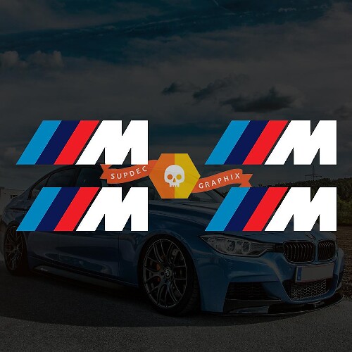 M Style Bremssattel Vinyl-Aufkleber Set für BMW Autos