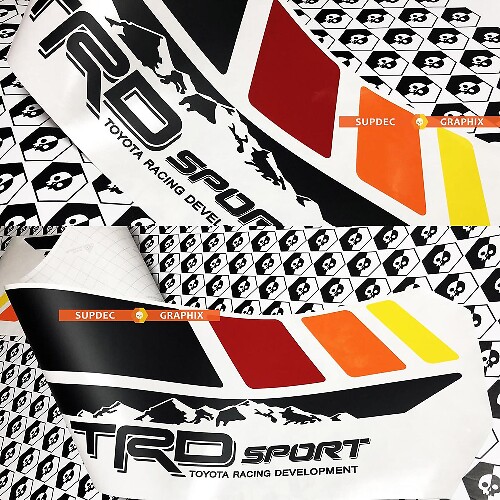 TRD Sport Style Mountain Vintage Seitenstreifen-Aufkleber-Set für Toyota Tacoma 2005-2020