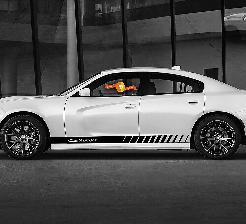 Dodge Script Charger Stripe Rocker Panel Seitenband-Aufkleber für Hemi Daytona RT GT Mopar-Grafiken
