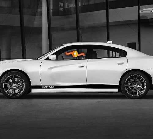 Dodge GT HEMI Stripe Rocker Panel Seitenband-Aufkleber für Daytona Mopar-Grafiken
