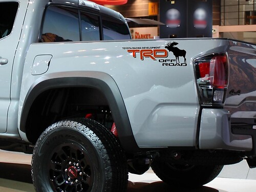 Paar Moose Deer TRD Off Road Toyota Racing Development LKW-Aufkleber für Toyota 4Runner Tundra Tacoma FJ Cruiser 4
