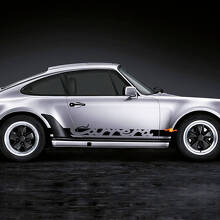 Carrera Schriftzug Streifen Seitenaufkleber für Porsche 911 2