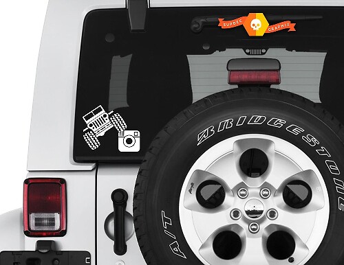 Benutzerdefinierter Instagram-Handle Heckscheiben-Vinylaufkleber für Jeep Wrangler