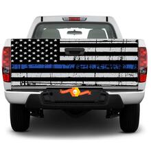 Dünne blaue Linie Flagge Grafik Heckscheibe ODER Heckklappe Aufkleber Aufkleber Pick-up Truck SUV Auto
 2