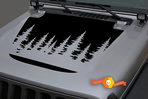 Wild Forest Hauben-Vinylaufkleber für Jeep Wrangler und Gladiator