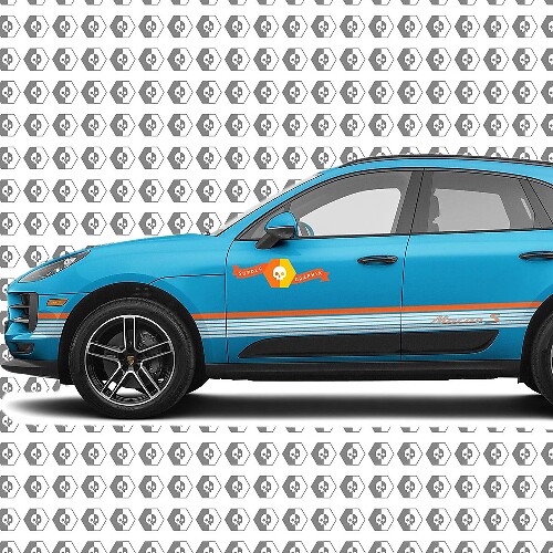 Macan S Aufschrift Vollflächiger Seitenstreifen Aufkleber Für Porsche Macan S 2014–heute