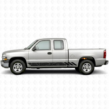 Topografische Kontur Tür- & Schwellerbereich Vinyl-Streifen für Chevrolet Silverado 1500 GMT800 1999-2007_2